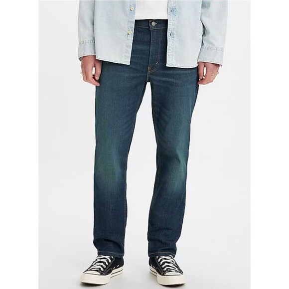 Levis 541 Jeans Mens 48x30 Athletic Taper Fit Midnight Wash Blue Stretch Denim - Picture 2 of 12